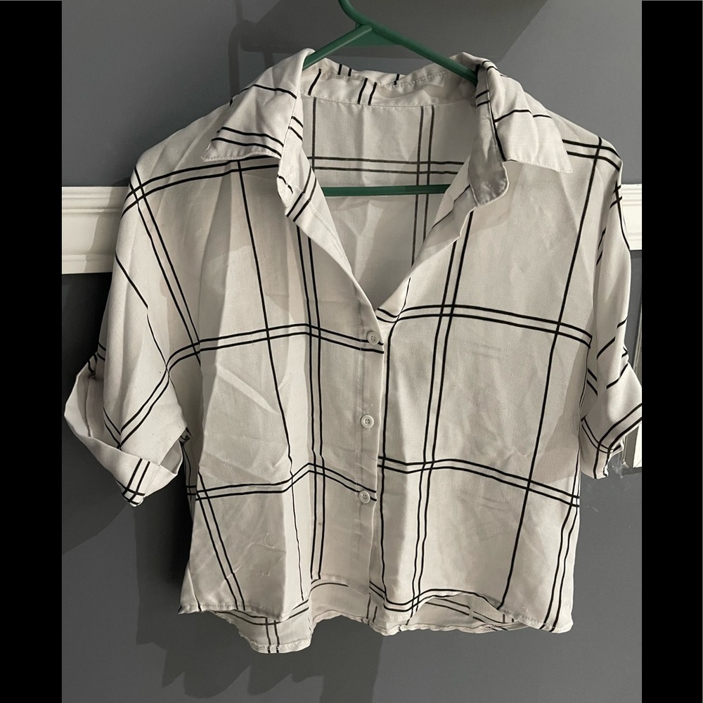 Striped white blouse